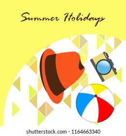 summer holiday hat ball camera