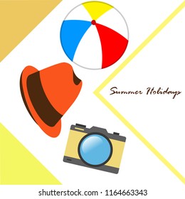 summer holiday hat ball camera