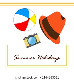 summer holiday hat ball camera