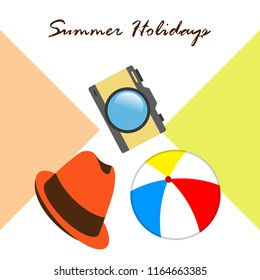 summer holiday hat ball camera