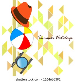 summer holiday hat ball camera