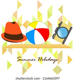 summer holiday hat ball camera
