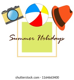 summer holiday hat ball camera