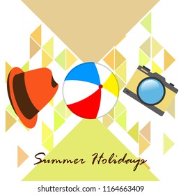 summer holiday hat ball camera