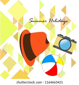 summer holiday hat ball camera