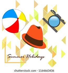 summer holiday hat ball camera