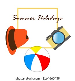 summer holiday hat ball camera