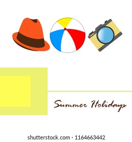 summer holiday hat ball camera