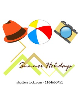 summer holiday hat ball camera
