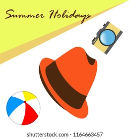 summer holiday hat ball camera