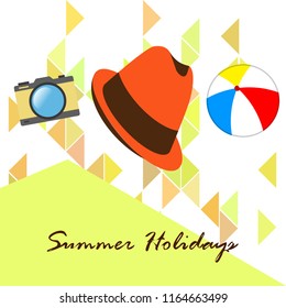 summer holiday hat ball camera