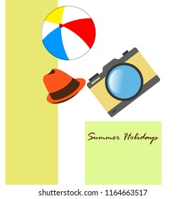 summer holiday hat ball camera