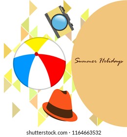 summer holiday hat ball camera