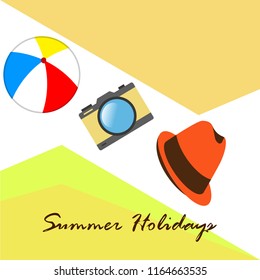 summer holiday hat ball camera