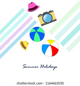 summer holiday hat ball camera