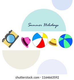 summer holiday hat ball camera