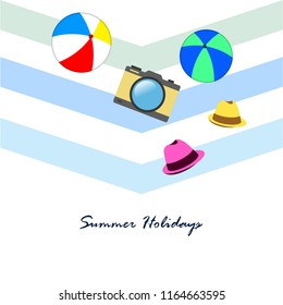 summer holiday hat ball camera