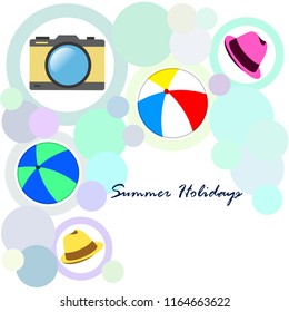 summer holiday hat ball camera