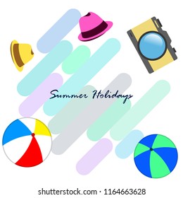 summer holiday hat ball camera