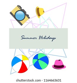 summer holiday hat ball camera