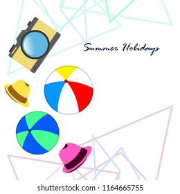 summer holiday hat ball camera