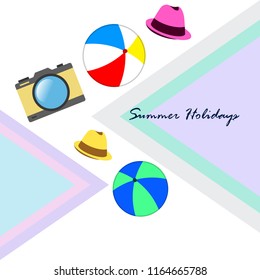 summer holiday hat ball camera