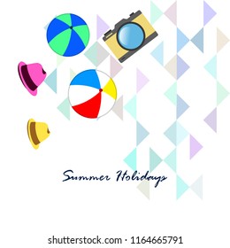 summer holiday hat ball camera