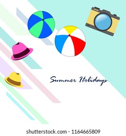 summer holiday hat ball camera