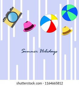 summer holiday hat ball camera