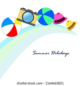 summer holiday hat ball camera