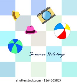 summer holiday hat ball camera