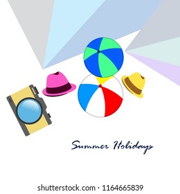 summer holiday hat ball camera