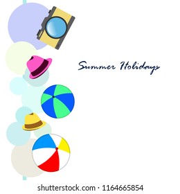 summer holiday hat ball camera