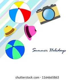 summer holiday hat ball camera