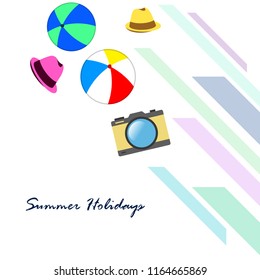 summer holiday hat ball camera