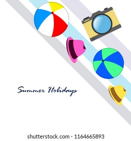 summer holiday hat ball camera