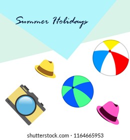 summer holiday hat ball camera
