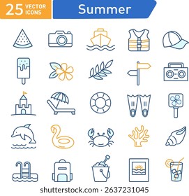 Summer holiday icon pack – beach icons
