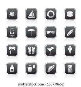 Summer and Holiday Icons - Vector Icon Set