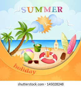 Summer holiday illustration
