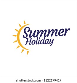Summer holiday logo and icon