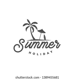 summer and holiday logo illustration