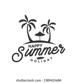 summer and holiday logo illustration