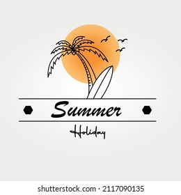 summer holiday logo simple design image