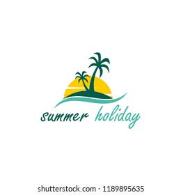 summer holiday logo template