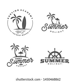 summer and holiday logo template