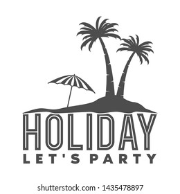 summer and holiday logo template illustration