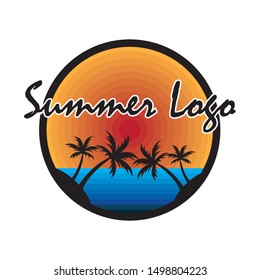 summer holiday logo vector image