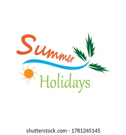 Summer Holiday  On The Beach logo vector