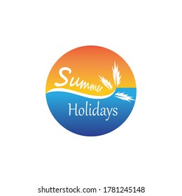Summer Holiday  On The Beach logo vector